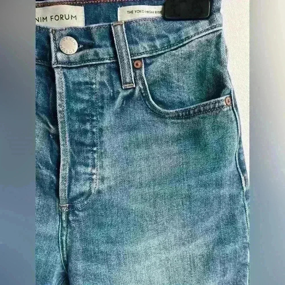 Aritzia Denim Forum The Yoko High Rise Slim Denim size 25 Vintage Wash Cotton - Picture 11 of 15
